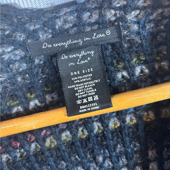 Anthropologie Do Everything in Love Multicolor Striped Poncho - Picture 6 of 6